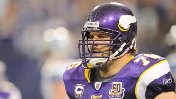 All-Pro offensve guard Steve Hutchinson as a member of the Minnesota Vikings