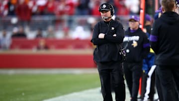 Mike Zimmer coaching Vikings vs 49ers