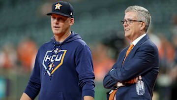 Astros GM Jeff Luhnow and manager AJ Hinch have been suspended for one year
