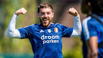 Orkun Kokcu at Feyenoord training