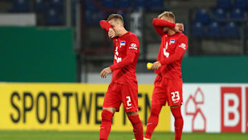 Enttäuschung im Pokal: Peter Pekarik (l.) und Arne Maier (r.)