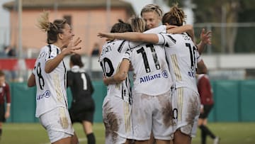 La gioia delle ragazze di Juventus Women La gioia delle ragazze di Juventus Women