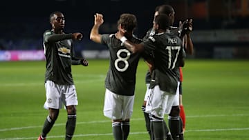 Juan Mata scored United's opener at Luton