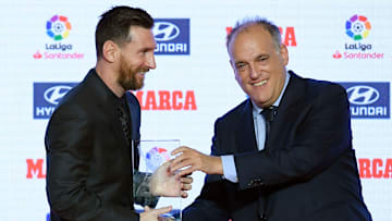 Javier Tebas halagó a Messi en la presentación de LaLiga