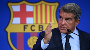 Joan Laporta en conférence de presse 