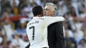 Cristiano Ronaldo y Carlo Ancelotti en el Real Madrid