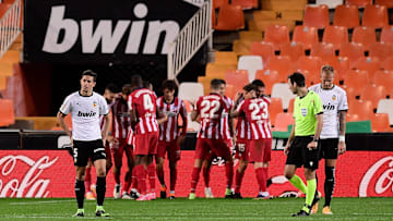 El Atlético de Madrid derrotó al Valencia en Mestalla por la mínima