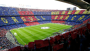 Das altehrwürdige Estadio Nou Camp zu Barcelona