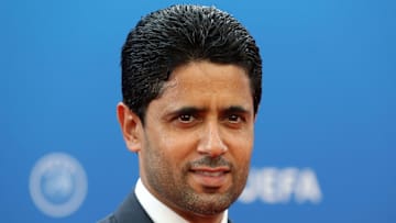  Nasser Al-Khelaïfi lors d'une réunion avec l'UEFA