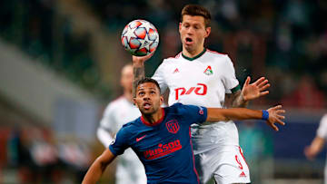 El Atlético de Madrid empató a uno contra el Lokomotiv de Moscú