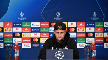 Neymar a participé à une concurrence de presse ce mardi, à l'approche du choc contre les Citizens.