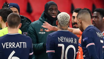 Demba Ba lors du match PSG-Basaksehir. 