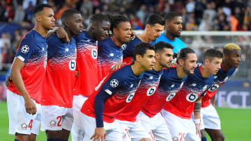 L'équipe de Lille face au FC Valence en C1