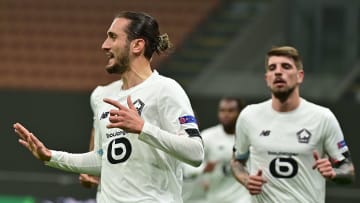 Yusuf Yacizi a inscrit un triplé face à l'AC Milan. 