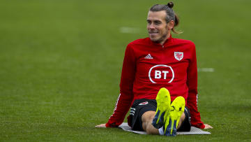 Gareth Bale à l'entraînement avec le pays de Galles. 