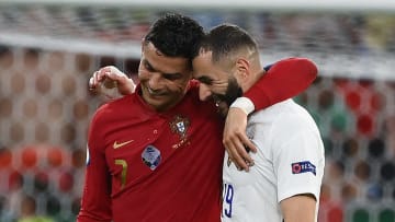 Ronaldo y Benzema durante la Euro
