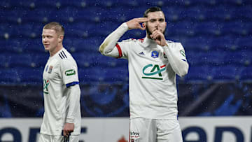 Rayan Cherki auteur du quatrième but lyonnais contre Ajaccio.