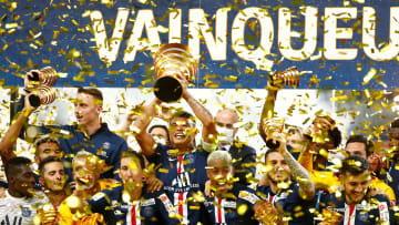 Le Paris Saint-Germain qui remporte la 9e Coupe de la Ligue de son histoire