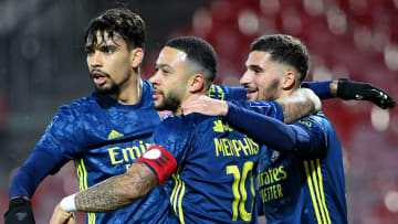 Lucas Paqueta, Memphis Depay et Houssem Aouar, les trois buteurs lyonnais. 