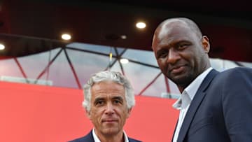 Patrick Vieira et Jean-Pierre Rivere président de l'OGC Nice FBL-FRA-LIGUE1-NICE