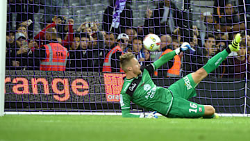 Theo Guivarch, ici sous le maillot de Guingamp, est en grande difficulté.