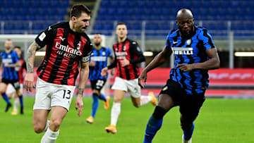 Romagnoli e Lukaku nel derby di Coppa Italia 
