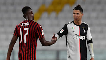 Rafael Leão e Cristiano Ronaldo