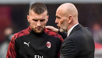 Ante Rebic e Stefano Pioli