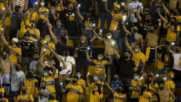 Afición de Tigres en partido contra Santos 