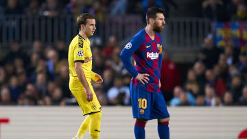 FC Barcelona v Borussia Dortmund: Group F - UEFA Champions League - Messi y Gotze.