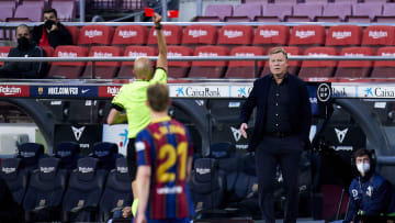 El técnico holandés fue expulsado en el partido de ayer ante el Granada.