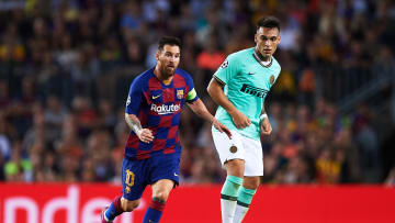 Messi y Lautaro en la Champions