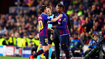 Sergi Roberto et Nelson Semedo FC Barcelone. 