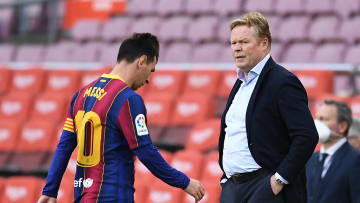 Lionel Messi y Ronald Koeman