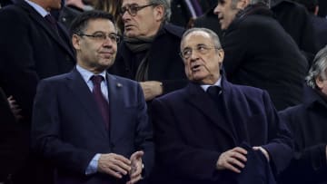 Florentino Pérez junto a Bartomeu