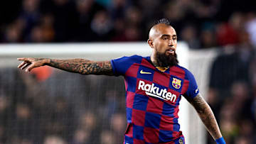 Arturo Vidal playing for Barcelona