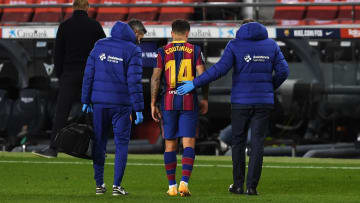 Coutinho se retiró por lesión 