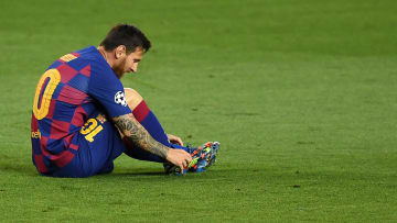 Lionel Messi con el Barcelona ante el Napoli
