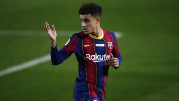 Coutinho en su penúltimo partido con la camiseta del Barça