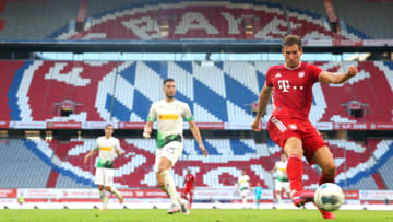 Leon Goretzka scores the winner for FC Bayern München.