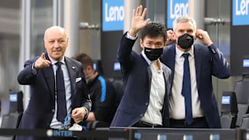 Steven Zhang con Marotta e Antonello 