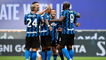 Un'esultanza nerazzurra