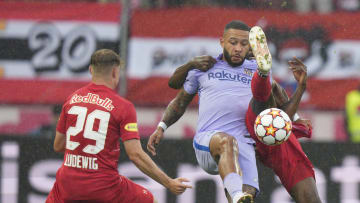 Memphis Depay durante el amistoso de ayer