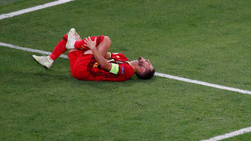 Hazard, en el partido contra Finlandia