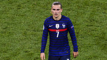 Antoine Griezmann jugando los octavos de la Eurocopa