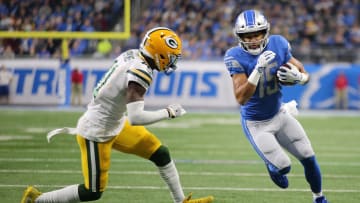 Lenzy Pipkins is the real name of the person closing in for a tackle against the Lions here 