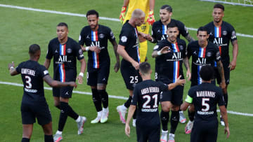 Les joueurs du PSG face au Havre, le 12 juillet 2020