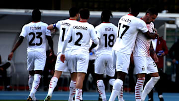 La festa del Milan a Verona. La festa del Milan a Verona.