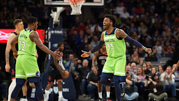 Robert Covington facing the Rockets