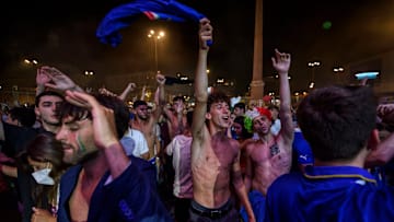 I festeggiamenti per la vittoria di Euro 2020